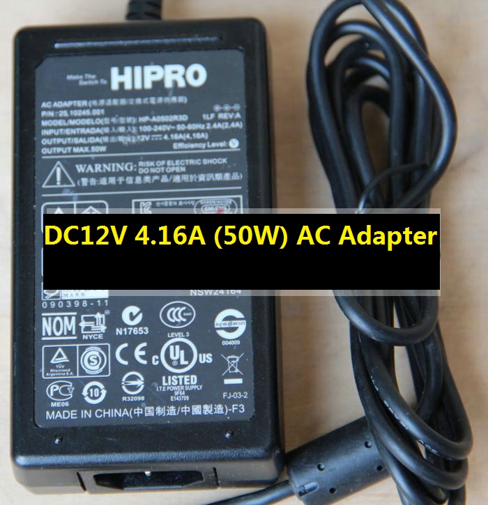 *Brand NEW* DC12V 4.16A (50W) AC Adapter HIPR HP-A0502R3D HP-A0501R3D1 POWER SUPPLY